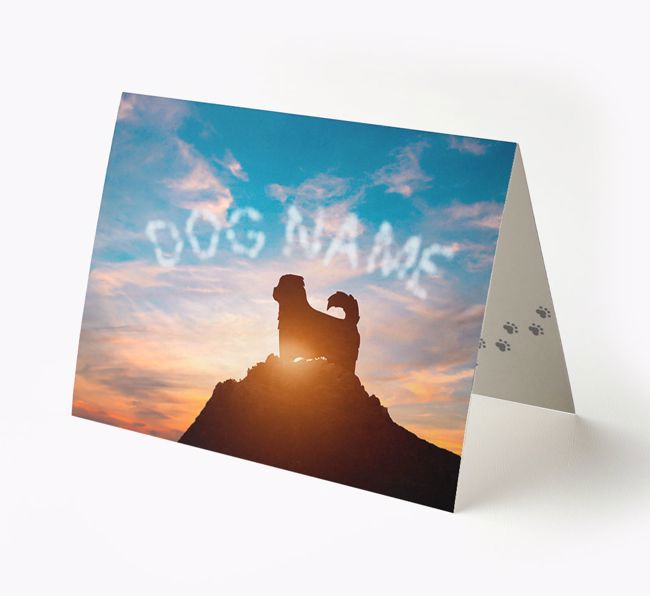 Sunset Cloud: Personalised {breedCommonName} Silhouette Card